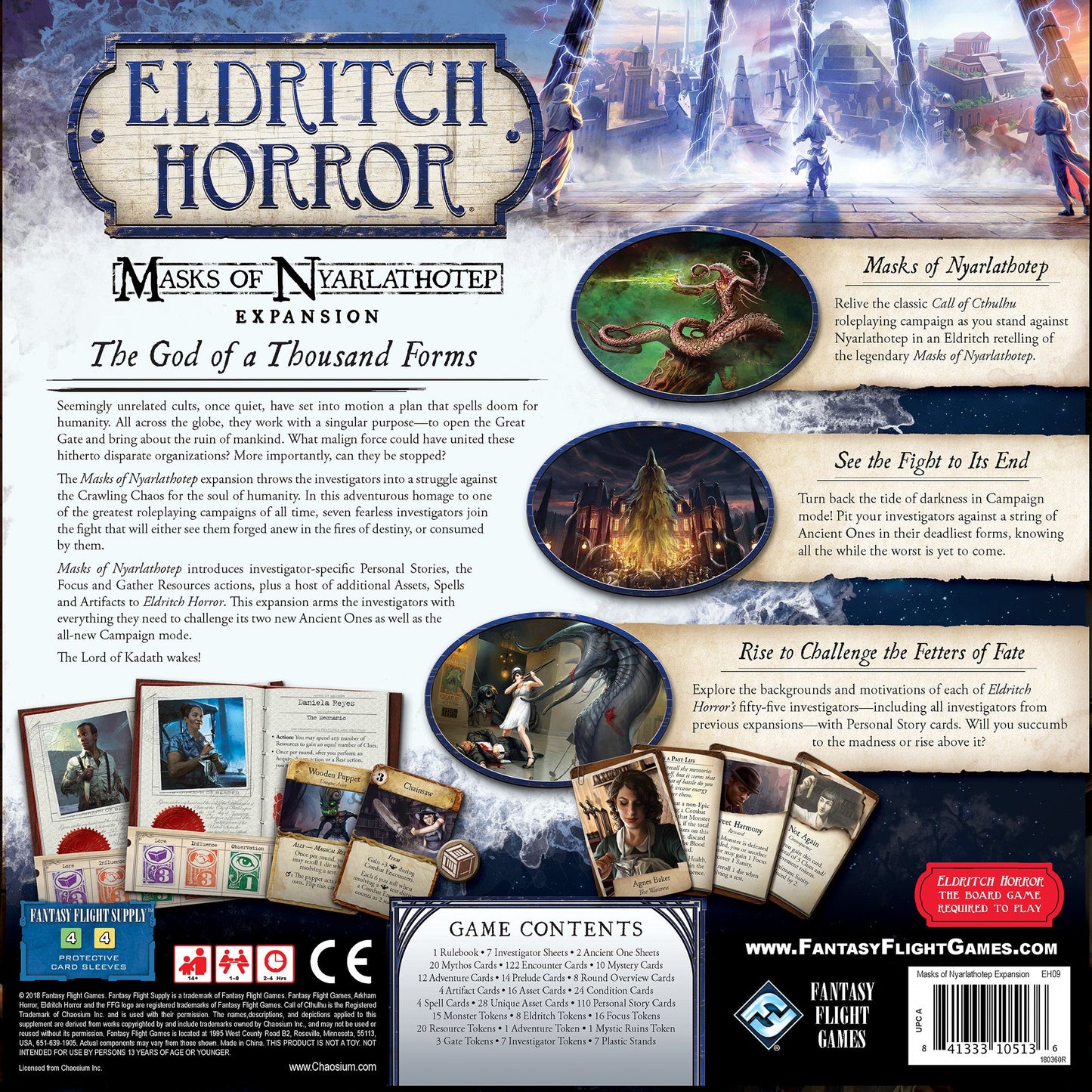 Eldritch Horror: Masks of Nyarlathotep Expansion - Bản mở rộng trò chơi chiến thuật - Fantasy Flight Games