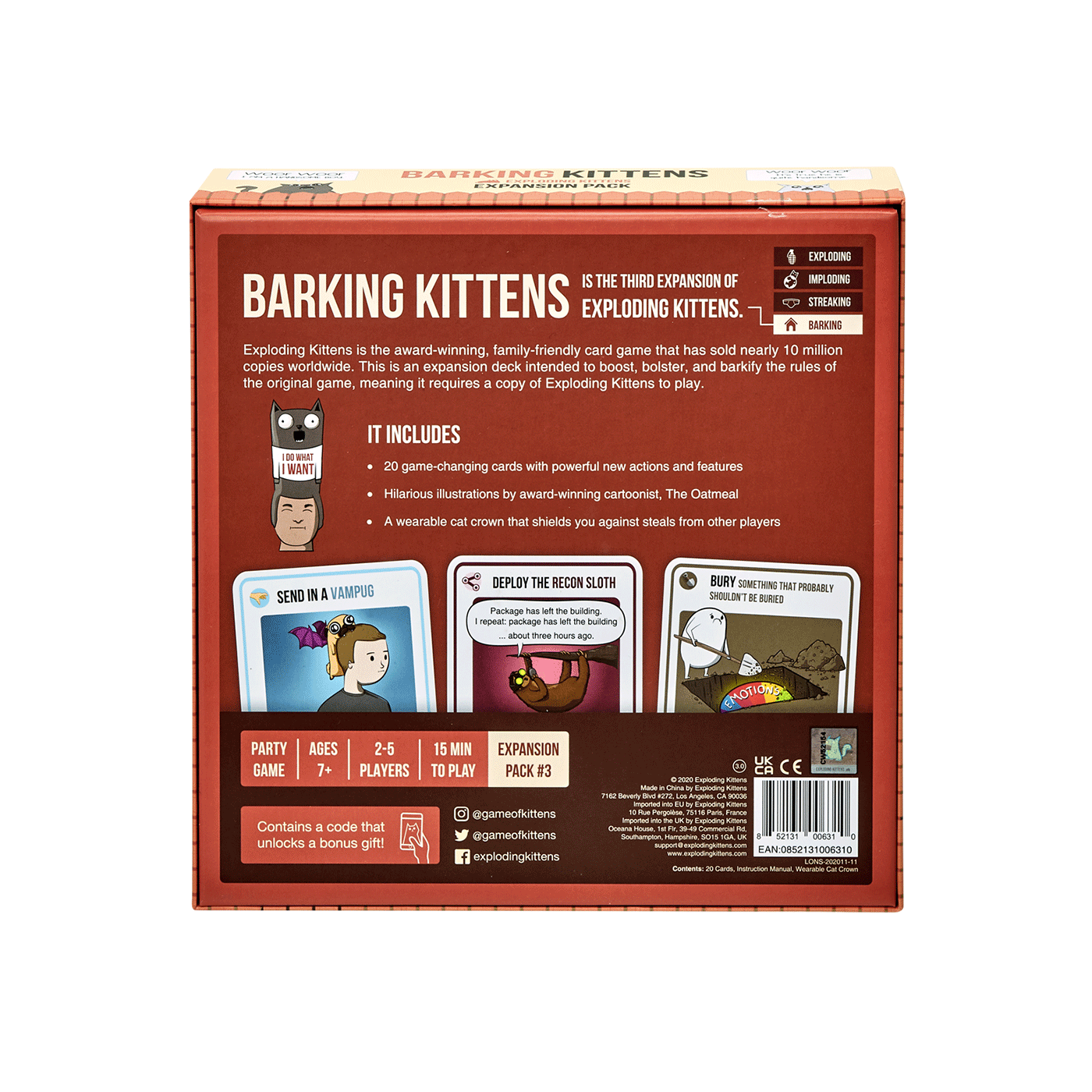 Barking Kittens: Expansion - Bản mở rộng trò chơi thẻ bài Mèo Nổ - Exploding Kittens