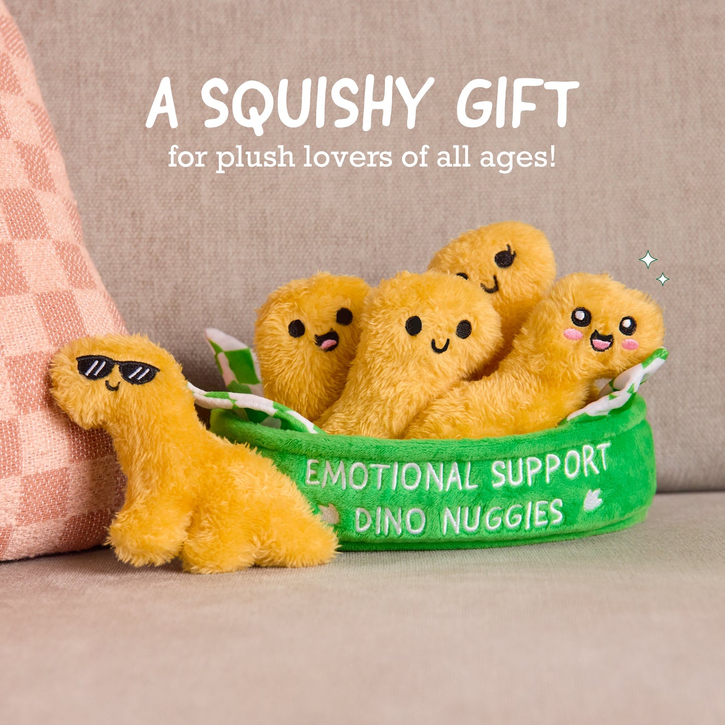 Emotional Support Dino Nuggies - Thú Bông Khủng Long Mini Relatable - Hình ảnh bổ sung 7