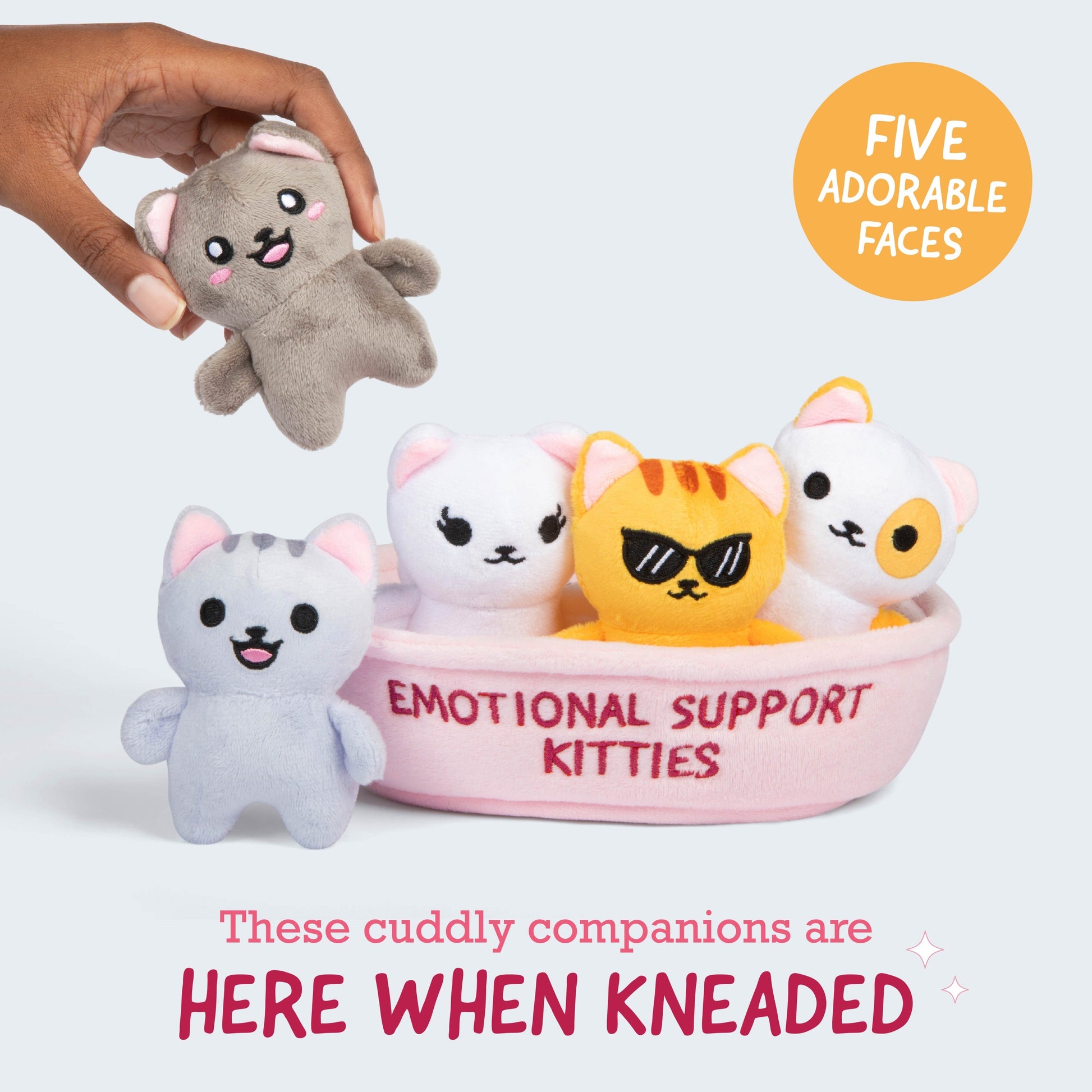 Emotional Support Kitties – Set of 5 Plush Cats in Cozy Container - Bộ 5 Mèo Nhồi Bông Xoa Dịu Cảm Xúc - Relatable - Góc nhìn khác 3