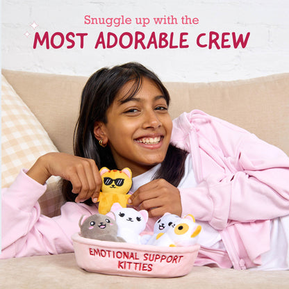 Emotional Support Kitties – Set of 5 Plush Cats in Cozy Container - Bộ 5 Mèo Nhồi Bông Xoa Dịu Cảm Xúc - Relatable - Hình ảnh bổ sung 4