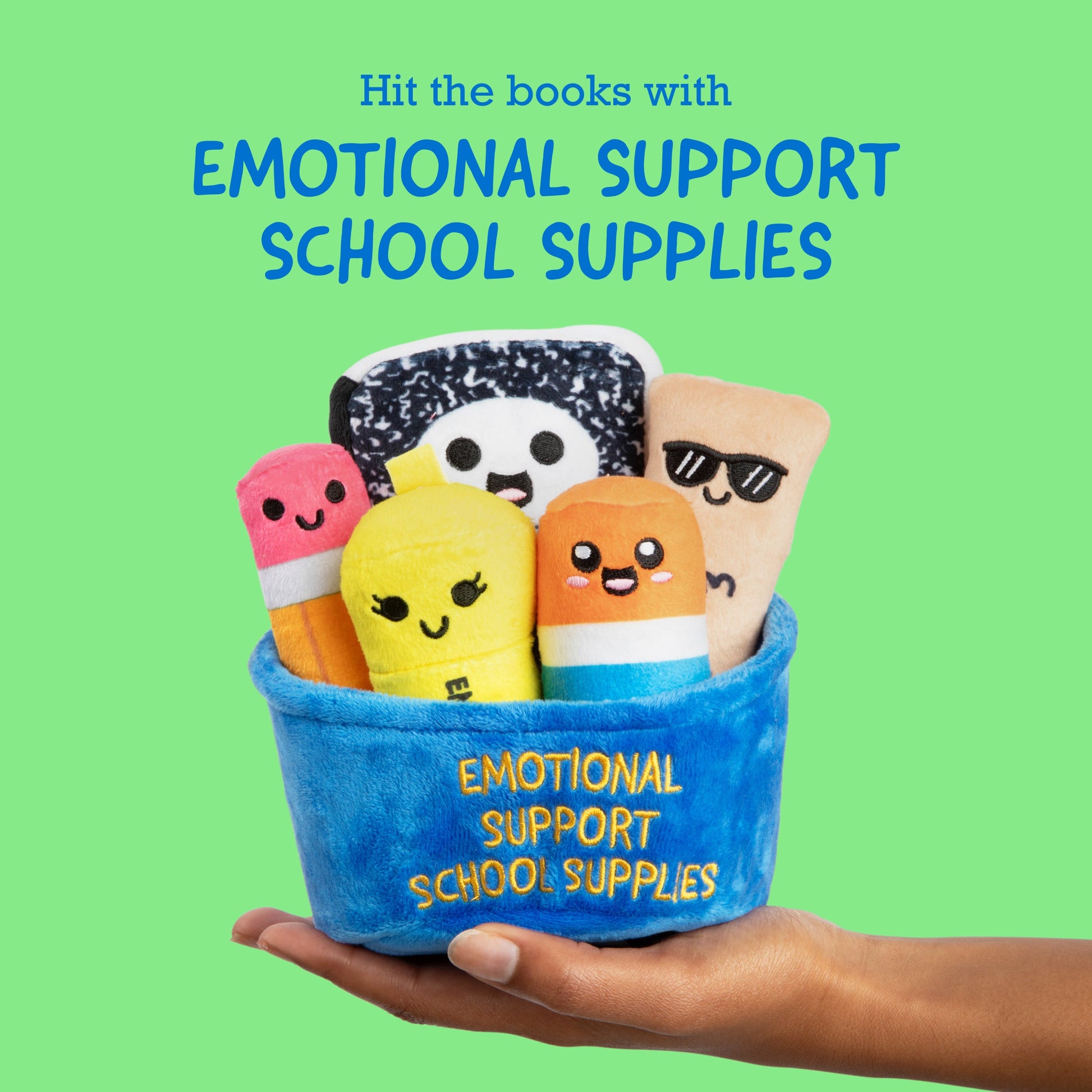 Emotional Support School Supplies - Bộ Thú Bông Dụng Cụ Học Tập Đáng Yêu Relatable - Góc nhìn khác 3