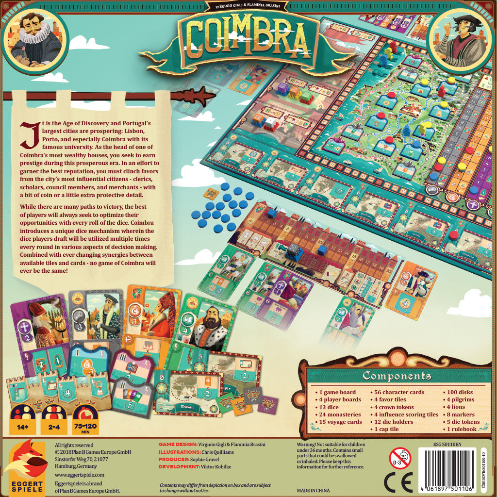 Coimbra Board Game - Trò chơi chiến thuật Phục hưng - Lookout Games