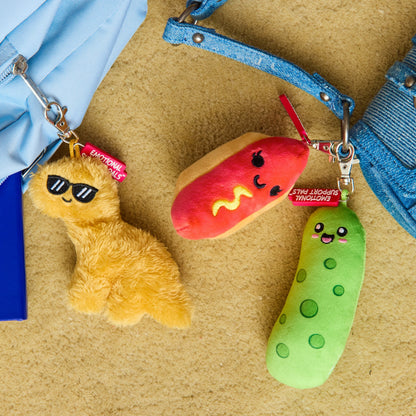Emotional Support Dino Nuggies Bag Charm - Móc Khóa Gấu Bông Khủng Long Gà Chiên - Relatable - Hình ảnh bổ sung 5