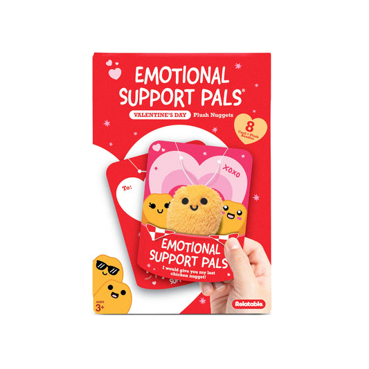 Emotional Support Nuggies Valentine's Day Cards 8 pack - Bộ Thiệp Và Gấu Bông Quà Tặng - Relatable - Hình ảnh sản phẩm