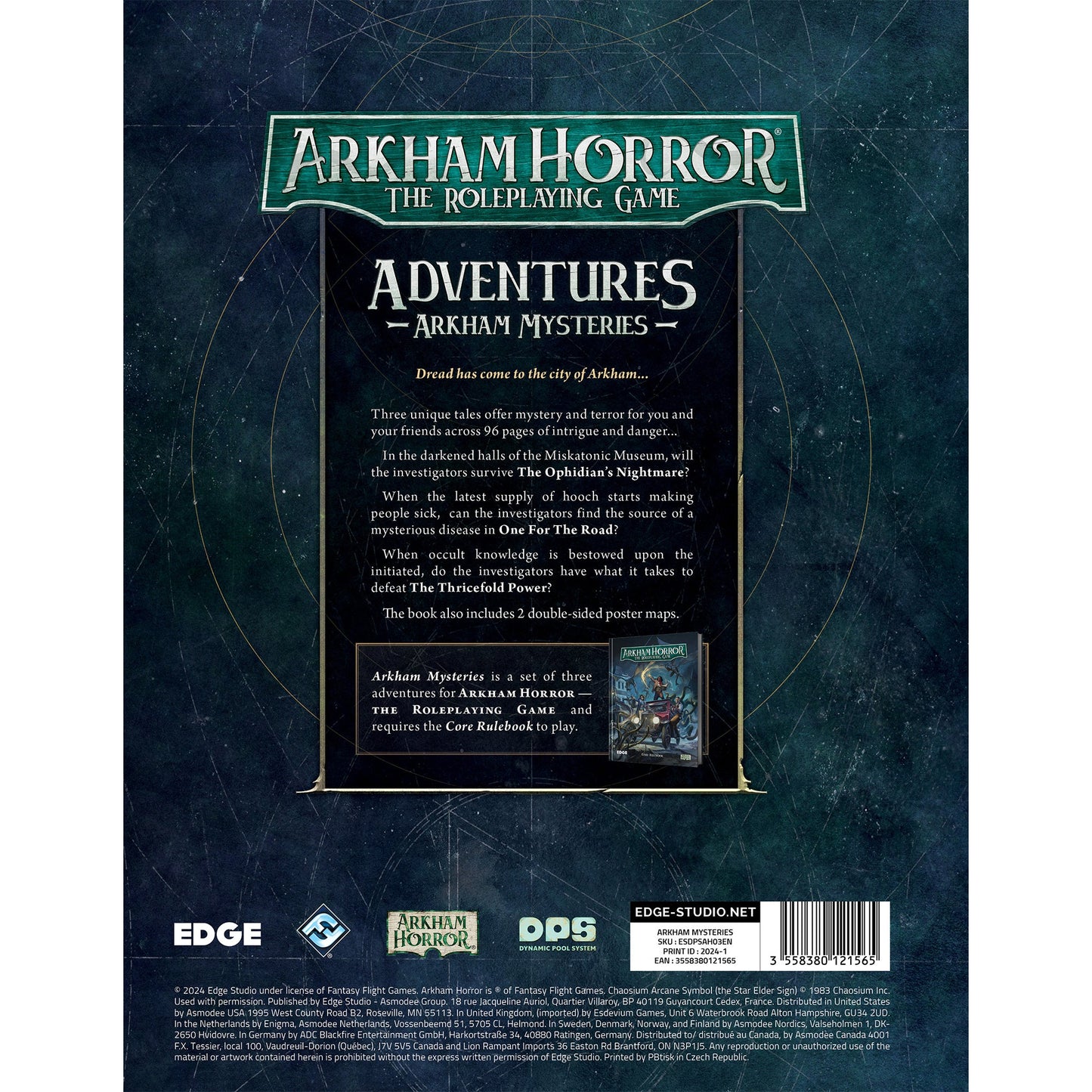 Arkham Horror RPG - Arkham Mysteries - Sách kịch bản trò chơi nhập vai kinh dị - Edge Studio