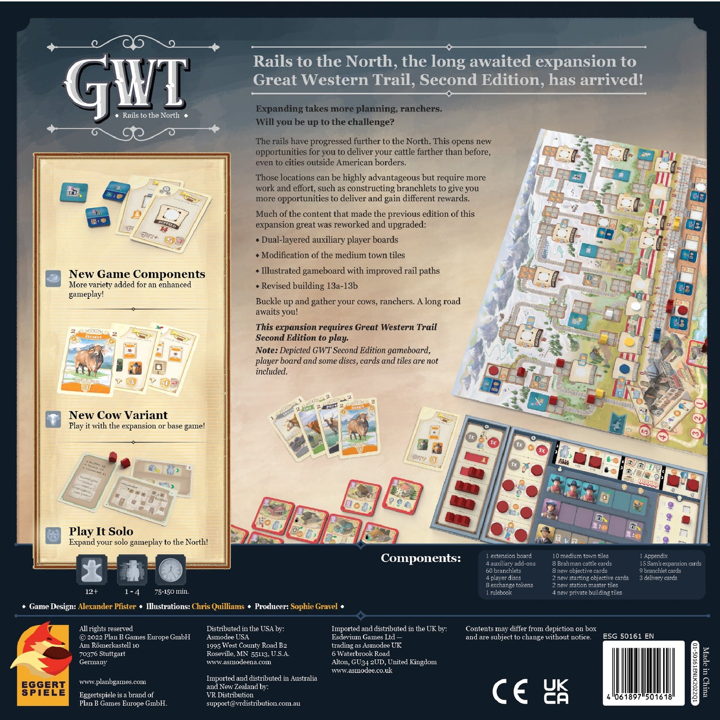 Great Western Trail: Rails to the North Expansion - Board Game Chiến Thuật Cao Bồi - Lookout Games