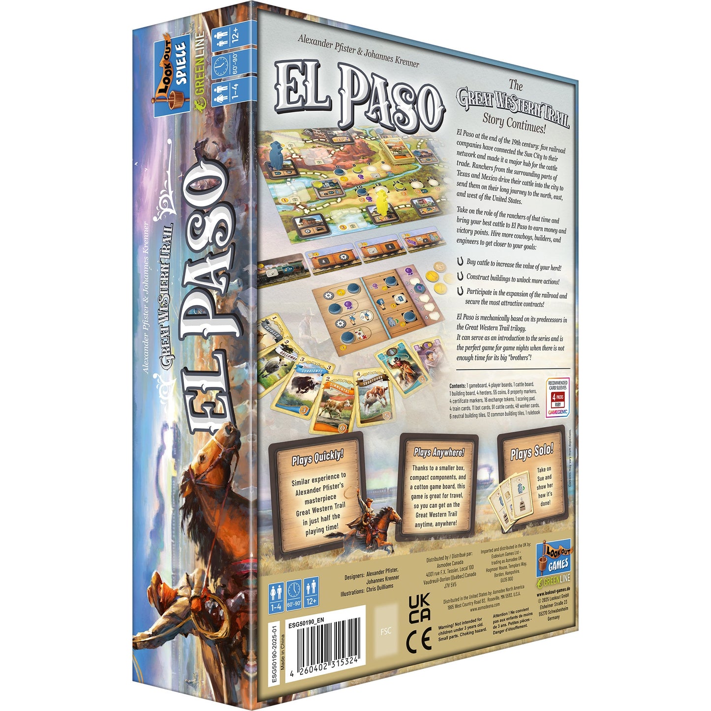 Great Western Trail - El Paso - Trò chơi Board Game Chiến Thuật - Lookout Games