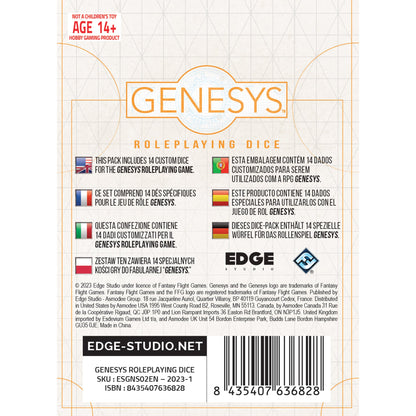 Genesys Roleplaying Game Dice Pack - Bộ xúc xắc nhập vai chuyên dụng - Edge Studio