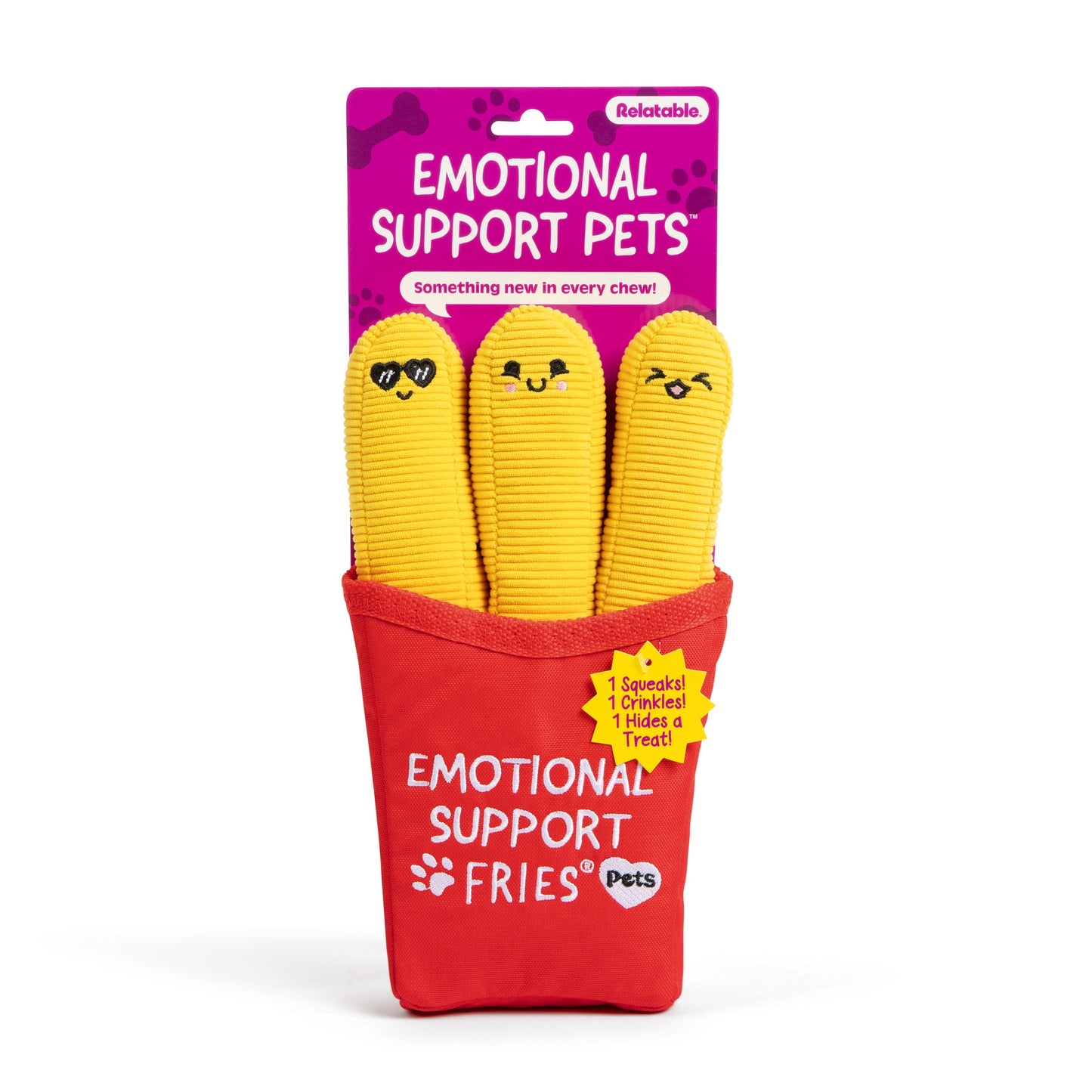 Emotional Support Pet Fries – Đồ Chơi Nhồi Bông Cho Chó – Relatable - Hình ảnh sản phẩm