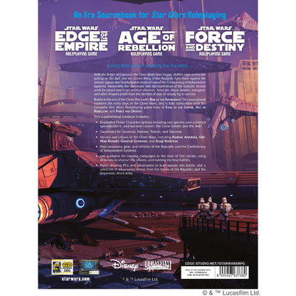 Star Wars RPG: Rise of the Separatists Sourcebook - Sách Hướng Dẫn Board Games Nhập Vai - Edge Studio