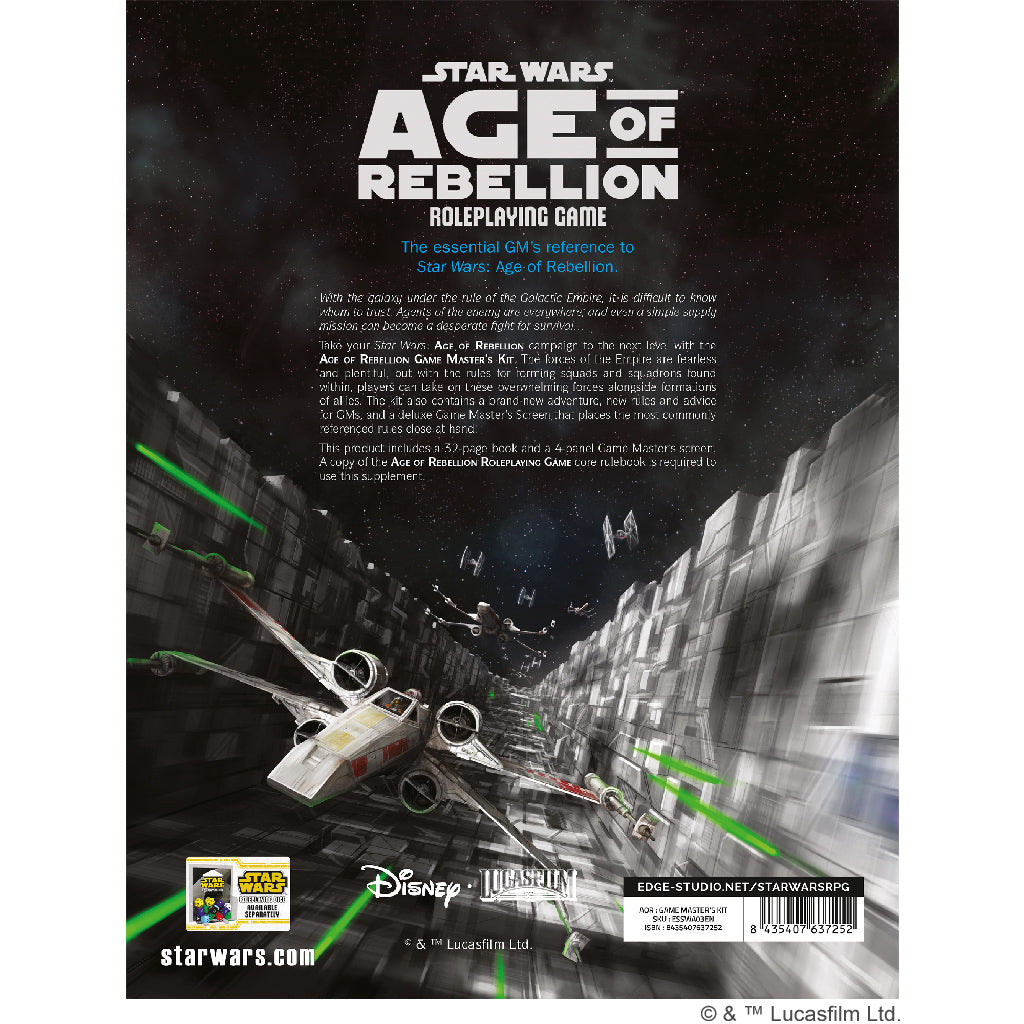 Star Wars - Age of Rebellion: Game Master's Kit - Bộ Công Cụ Quản Trò Game Nhập Vai RPG Edge Studio