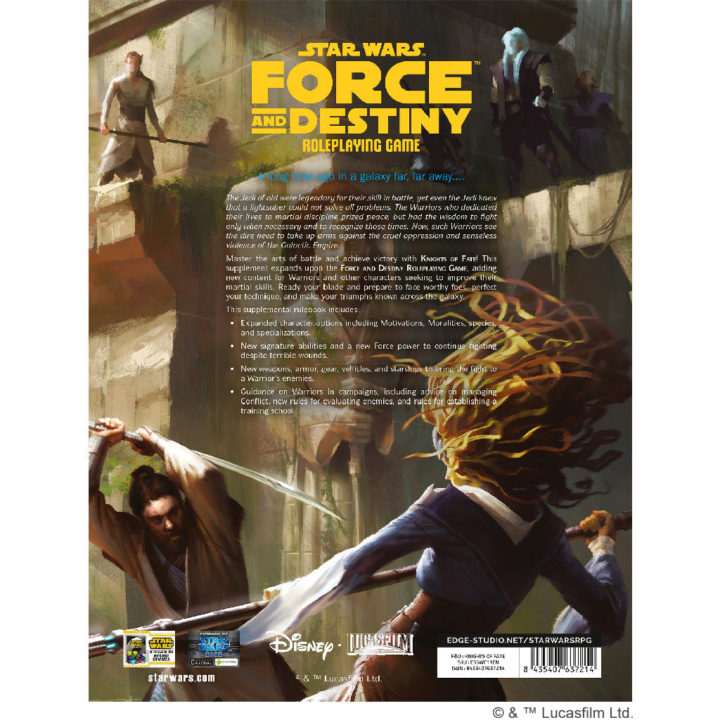 Star Wars - Force and Destiny: Knights of Fate Sách Nhập Vai RPG Edge Studio