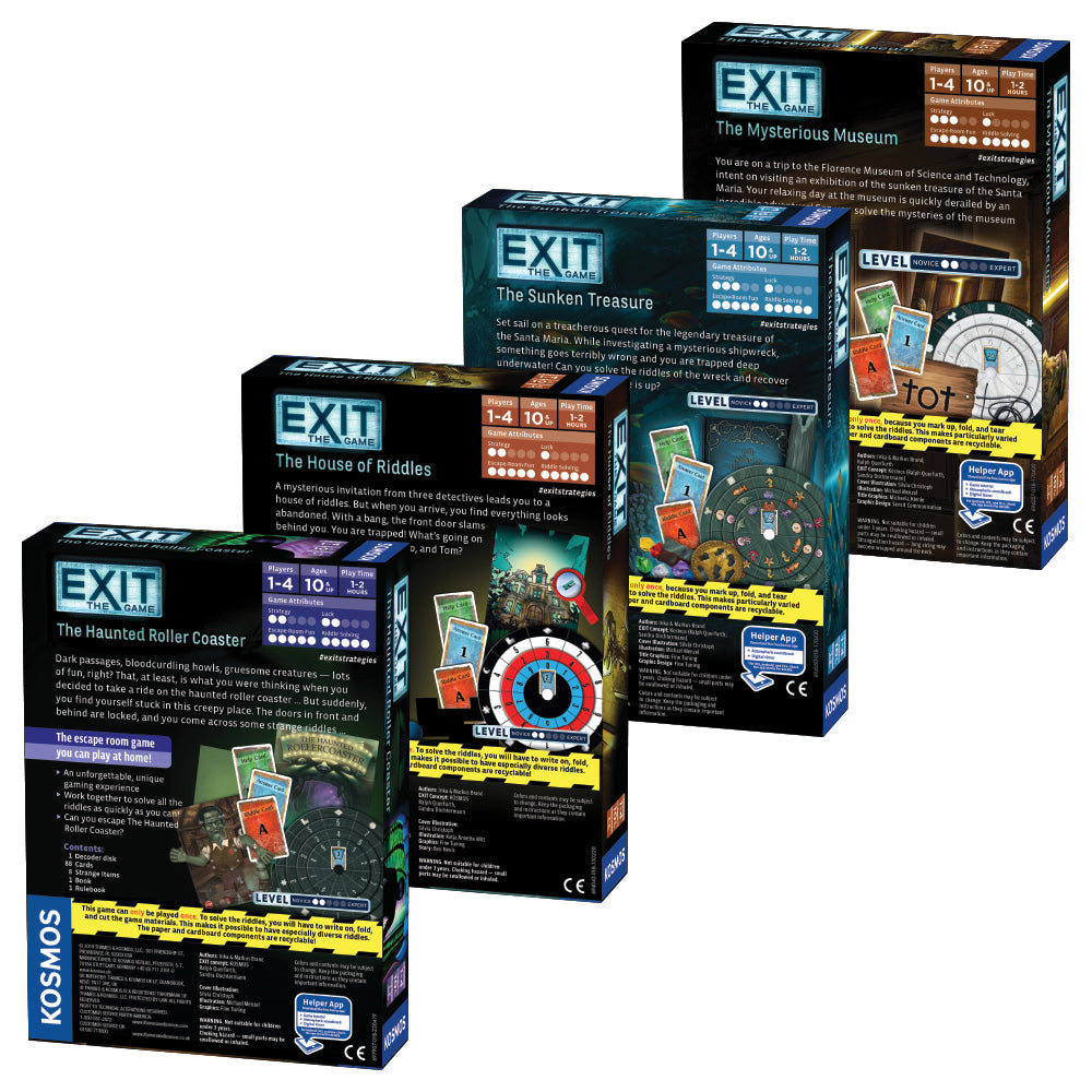 EXIT: The Game, Beginner Bundle (Set 4 Game) - Bộ 4 Trò Chơi Thoát Hiểm Cho Người Mới - Thames & Kosmos