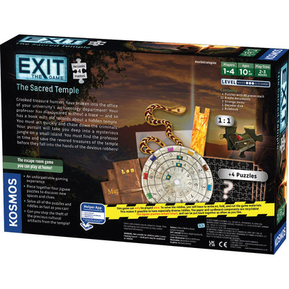 EXIT: The Sacred Temple (with Jigsaw Puzzles) - Trò chơi Escape Room kèm Xếp hình - Thames & Kosmos - Hình ảnh bổ sung 4
