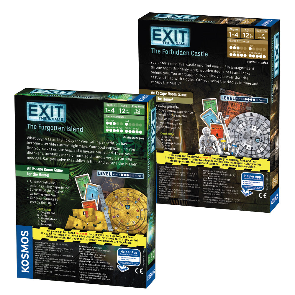 EXIT: The Game, Season 2. Two-Pack: The Forgotten Island and The Forbidden Castle - Board Game Giải Đố Thoát Hiểm - Thames & Kosmos - Hình ảnh bổ sung 5