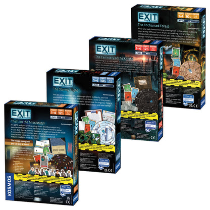 EXIT: The Game, Season 4. Four-Pack: Theft on the Mississippi, The Stormy Flight, The Cemetery of the Knight, and The Enchanted Forest - Bộ 4 Trò Chơi Thoát Hiểm Escape Room - Thames & Kosmos - Hình ảnh bổ sung 7