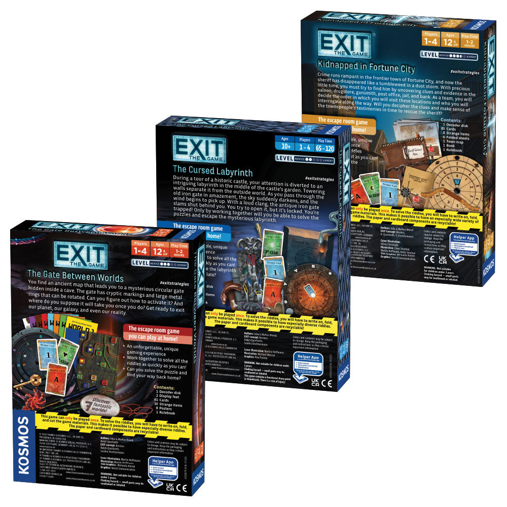 EXIT: The Game, Season 5a Three-Pack: The Gate Between Worlds, The Cursed Labyrinth & Kidnapped in Fortune City - Combo 3 Trò Chơi Escape Room - Thames & Kosmos - Hình ảnh bổ sung 6