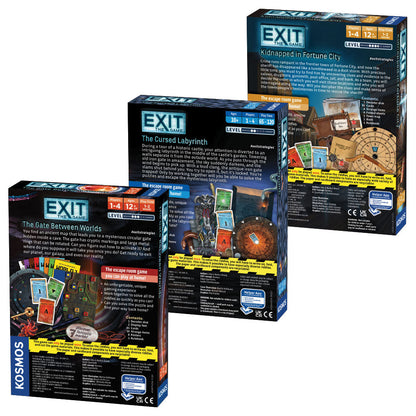 EXIT: The Game, Season 5a Three-Pack: The Gate Between Worlds, The Cursed Labyrinth & Kidnapped in Fortune City - Combo 3 Trò Chơi Escape Room - Thames & Kosmos - Hình ảnh bổ sung 6