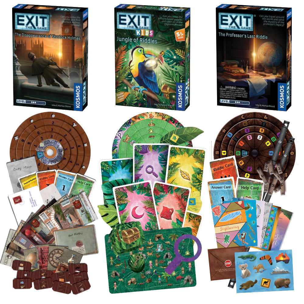 EXIT Game 3 Pack Bundle - Bộ 3 Trò Chơi Thoát Hiểm Escape Room - Thames & Kosmos - Góc nhìn khác 3