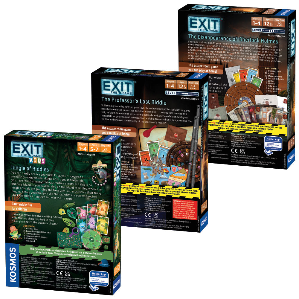 EXIT Game 3 Pack Bundle - Bộ 3 Trò Chơi Thoát Hiểm Escape Room - Thames & Kosmos - Hình ảnh chi tiết 2