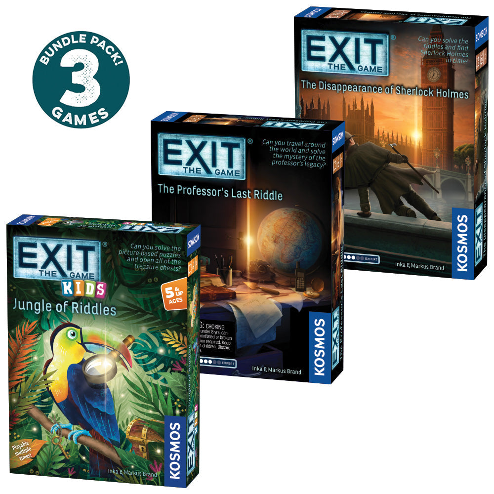 EXIT Game 3 Pack Bundle - Bộ 3 Trò Chơi Thoát Hiểm Escape Room - Thames & Kosmos - Hình ảnh sản phẩm