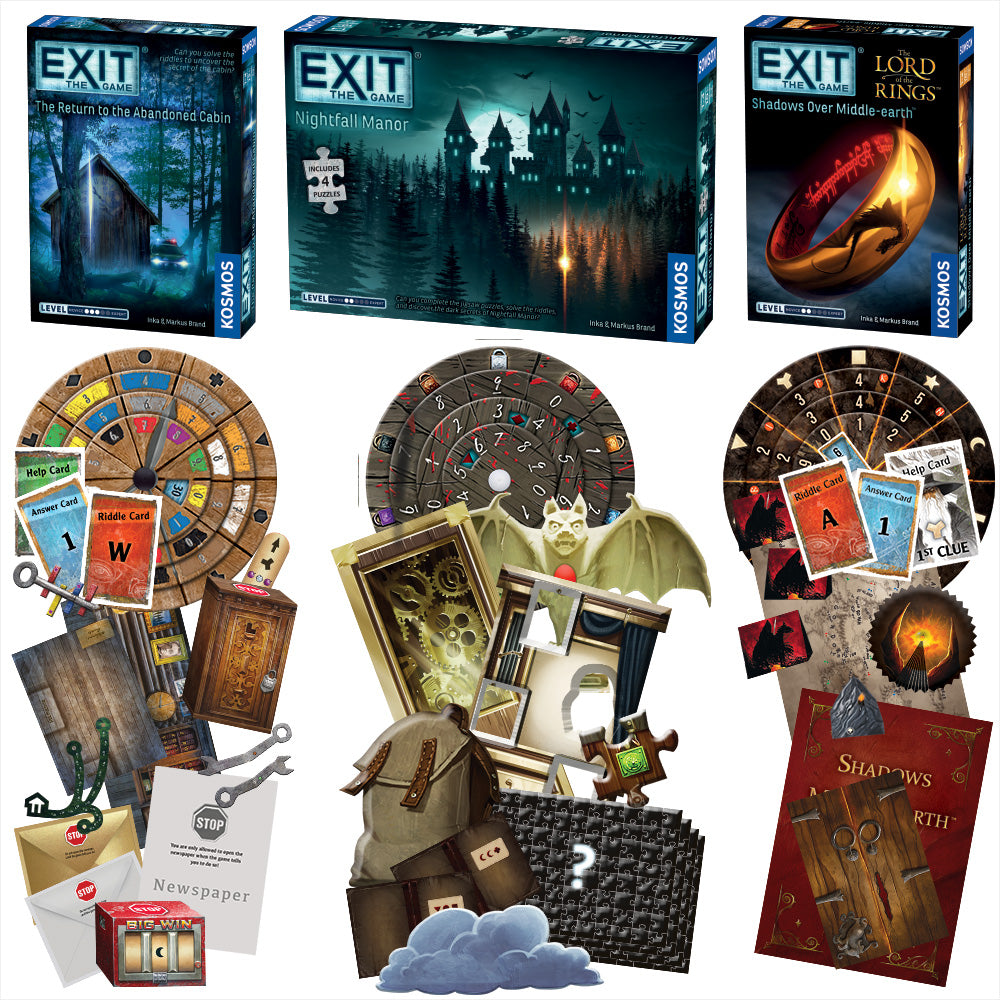 EXIT The Game Three-Pack bundle - Bộ 3 Trò Chơi Thoát Hiểm Escape Room - Thames & Kosmos - Hình ảnh chi tiết 2