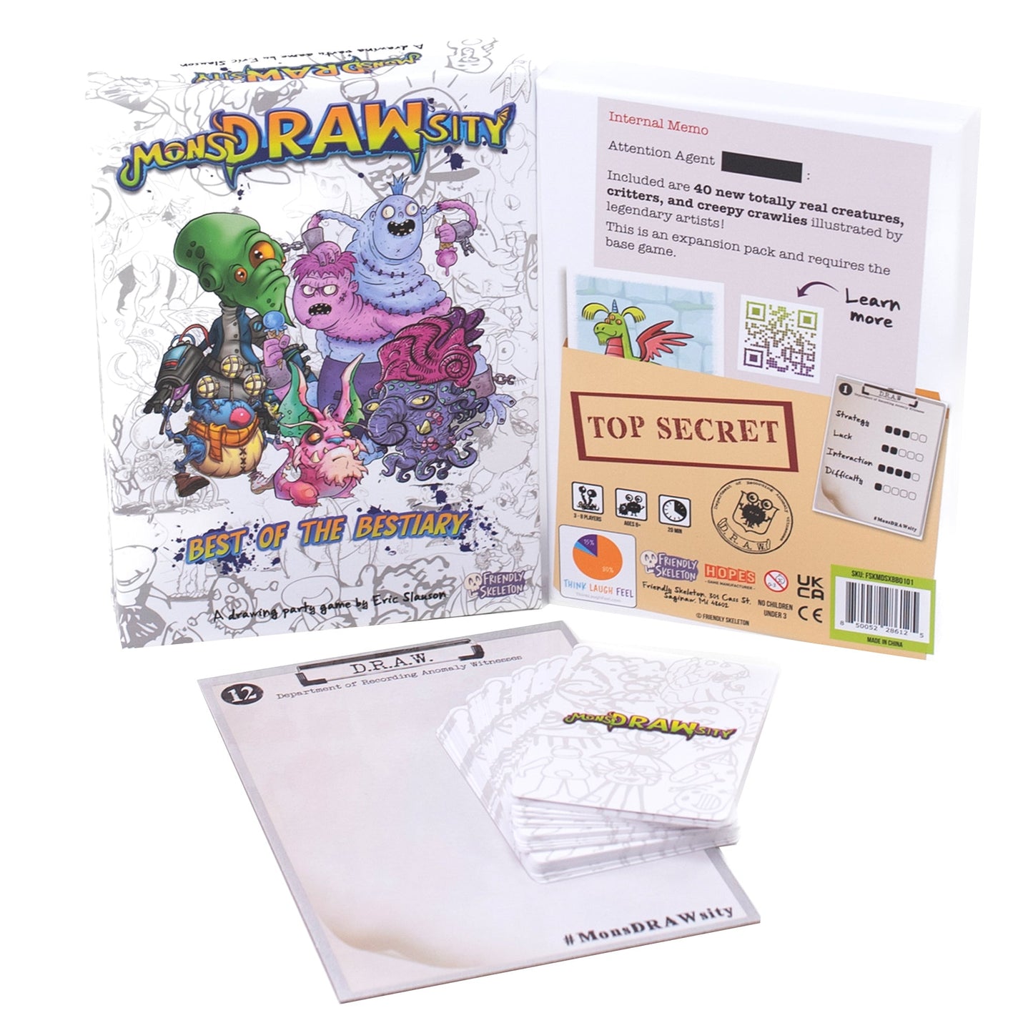 MonsDRAWsity: Best of the Bestiary Expansion - Bản Mở Rộng Board Game Vẽ Hình - Friendly Skeleton - Hình ảnh bổ sung 4
