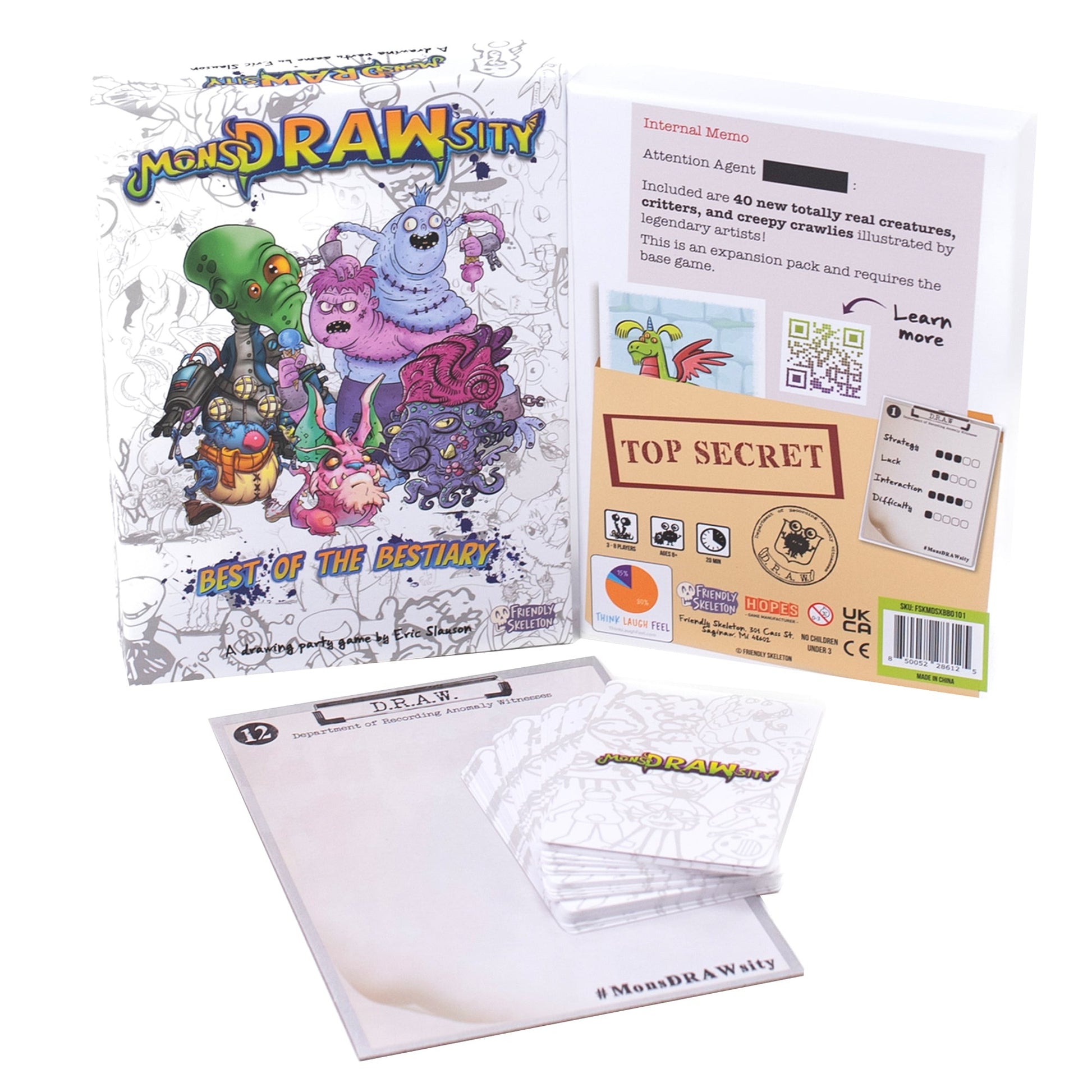 MonsDRAWsity: Best of the Bestiary Expansion - Bản Mở Rộng Board Game Vẽ Hình - Friendly Skeleton - Hình ảnh bổ sung 4