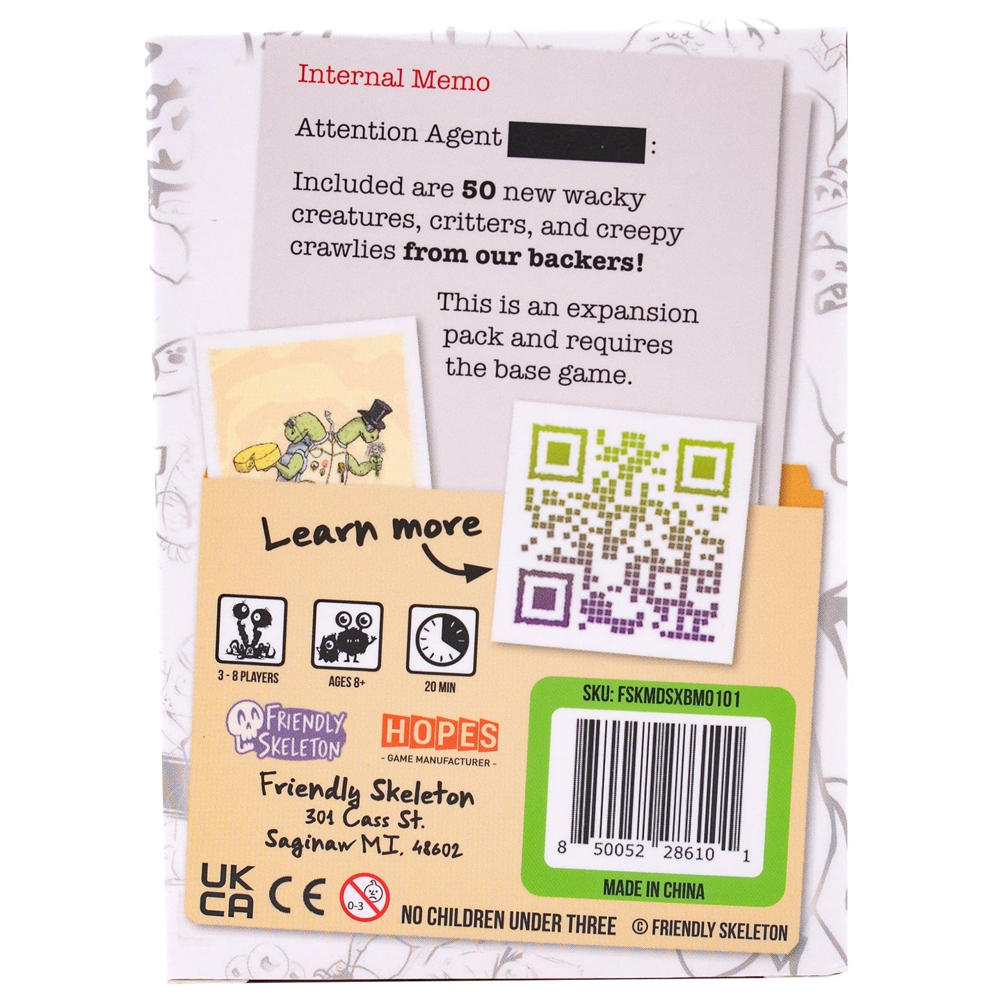 MonsDRAWsity: Back for More Refresh Pack - Bản mở rộng trò chơi vẽ quái vật - Friendly Skeleton