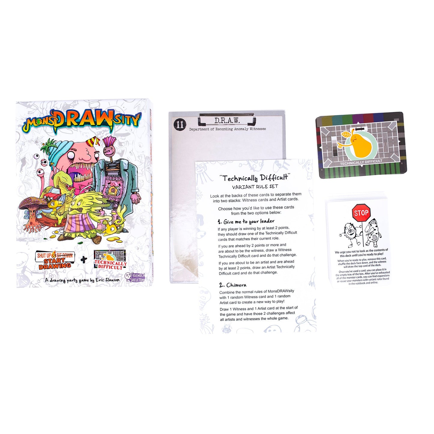 MonsDRAWsity: SUSD Draws & Technically Difficult Expansion - Bản Mở Rộng Board Game Party - Friendly Skeleton