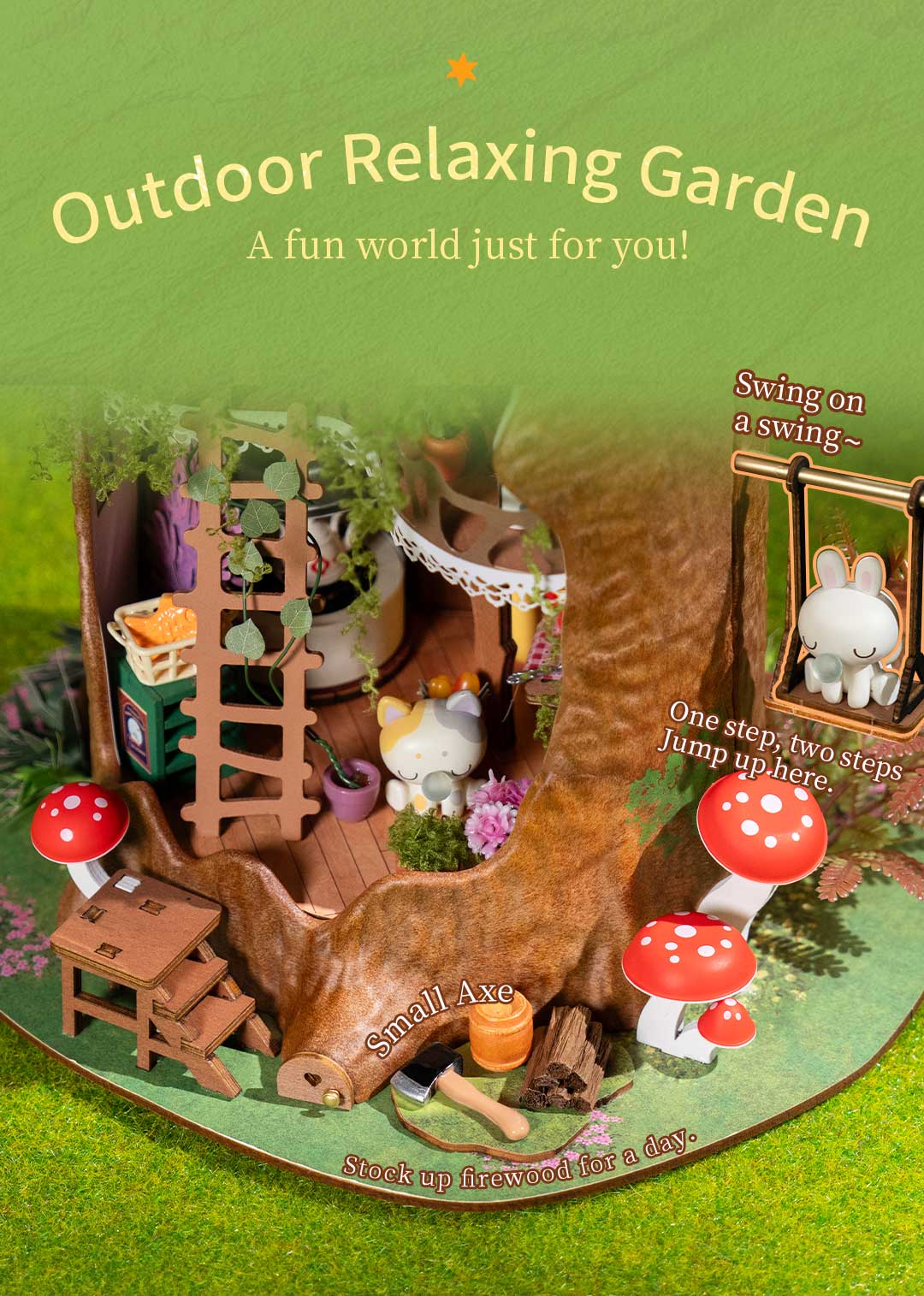 Rolife DIY Miniature House - Fairytale Tree House DG179 - Mô hình nhà gỗ lắp ráp DIY - Rolife