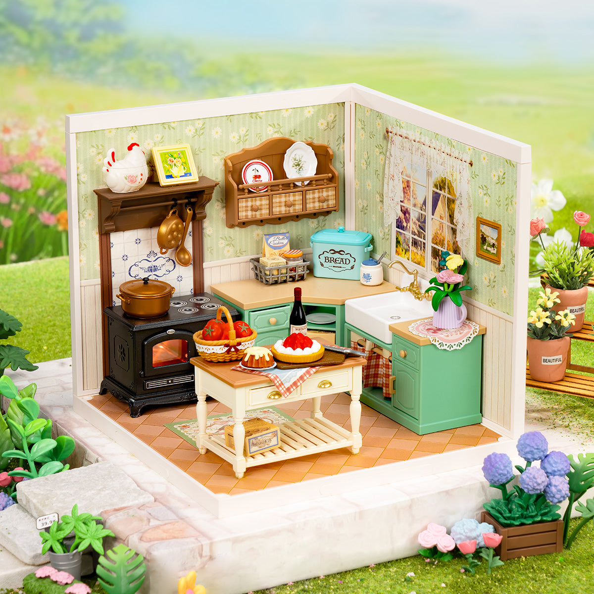 Rolife Farmhouse Kitchen DIY Miniature House DW024 - Mô Hình Nhà Bếp Đồng Quê Tự Làm - Rolife Super Creator