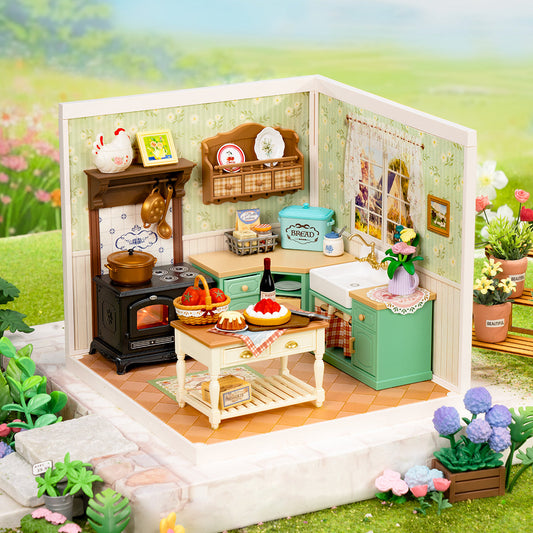 Rolife Farmhouse Kitchen DIY Miniature House DW024 - Mô Hình Nhà Bếp Đồng Quê Tự Làm - Rolife Super Creator