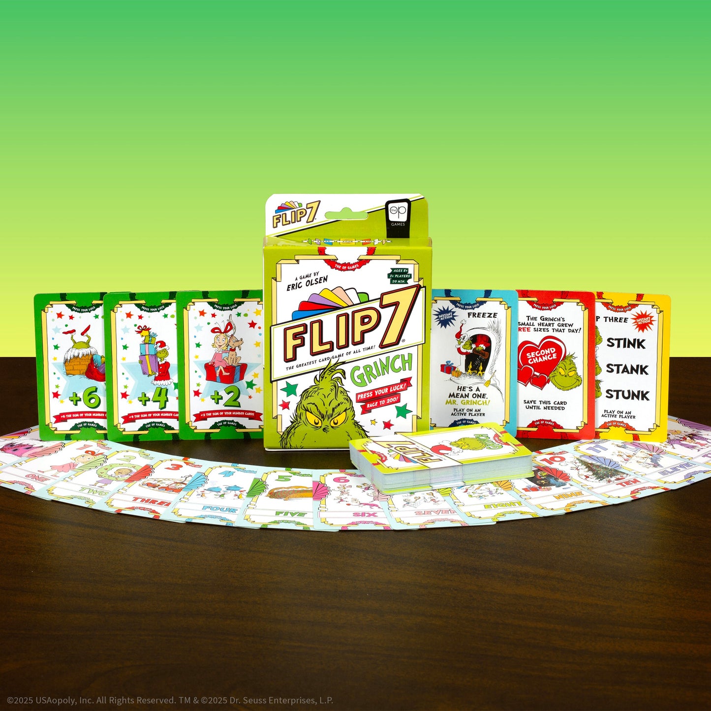 Flip 7™: Grinch Edition - Trò chơi thẻ bài thử vận may - The Op Games