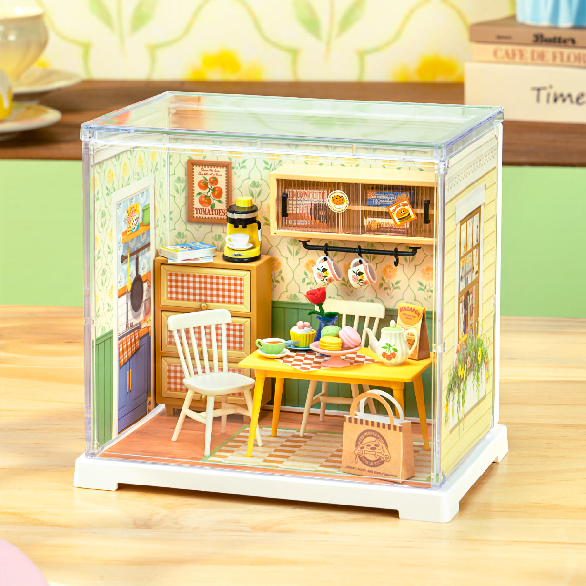 Rolife Floral Dining Room Mini Super Creator DIY Miniature House - Mô hình nhà gỗ DIY lắp ráp - Rolife DWS06B
