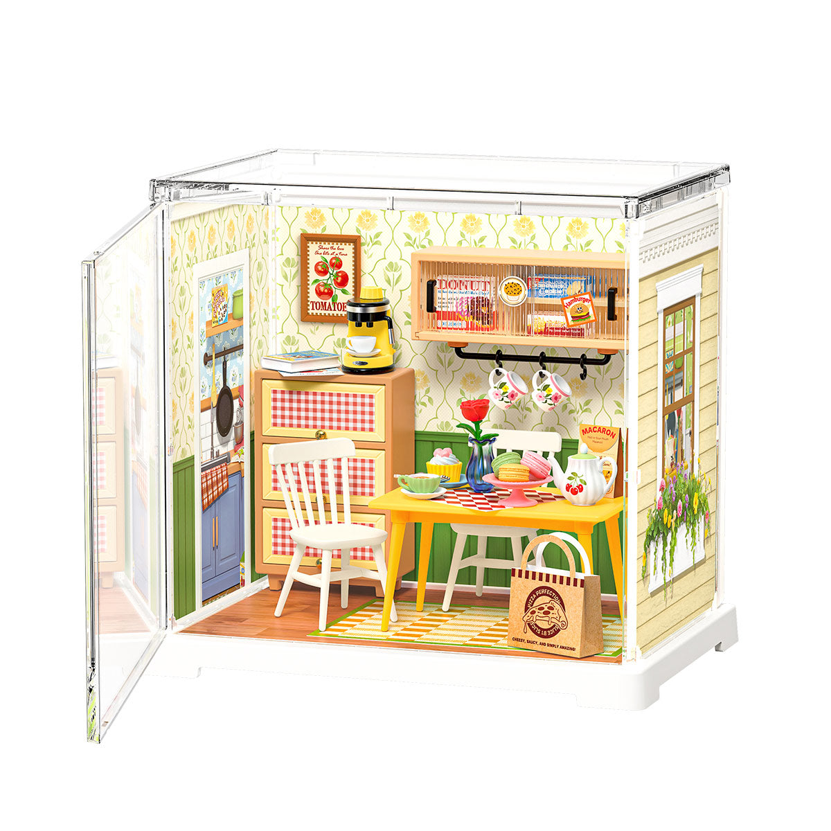 Rolife Floral Dining Room Mini Super Creator DIY Miniature House - Mô hình nhà gỗ DIY lắp ráp - Rolife DWS06B