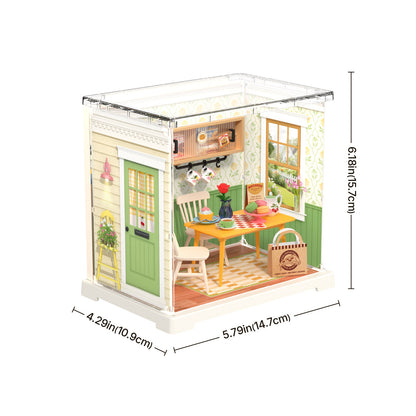 Rolife Floral Dining Room Mini Super Creator DIY Miniature House - Mô hình nhà gỗ DIY lắp ráp - Rolife DWS06B