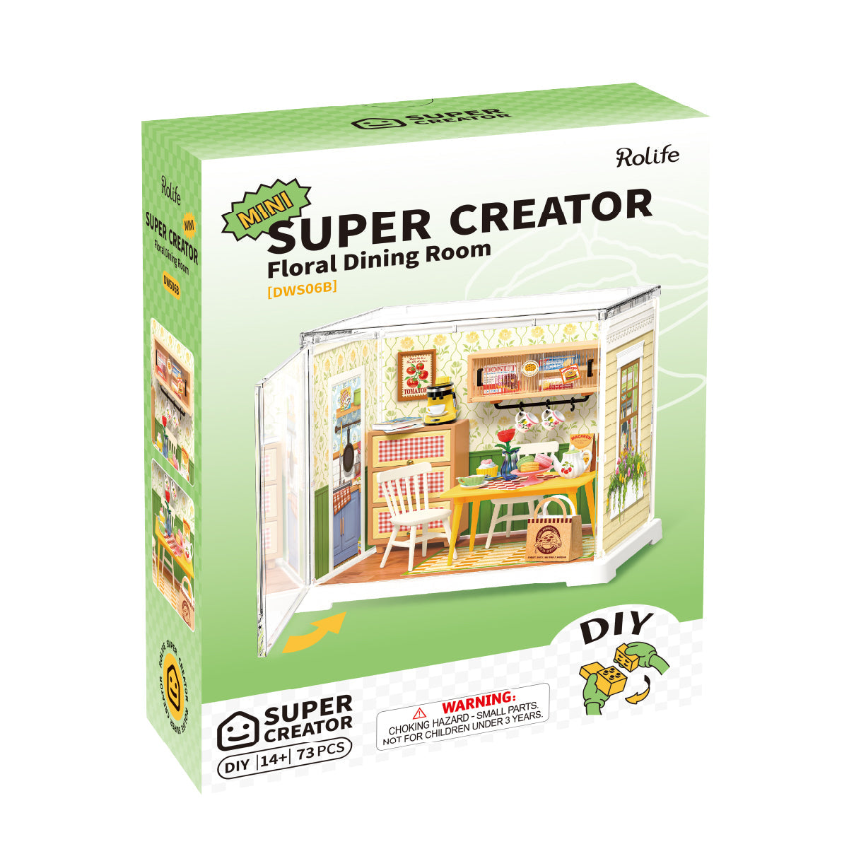 Rolife Floral Dining Room Mini Super Creator DIY Miniature House - Mô hình nhà gỗ DIY lắp ráp - Rolife DWS06B