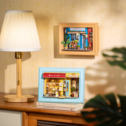 Rolife Fluffy Cat Bakery 3D Wooden Puzzle DP001 - Mô hình gỗ 3D lắp ráp có đèn LED - Rolife