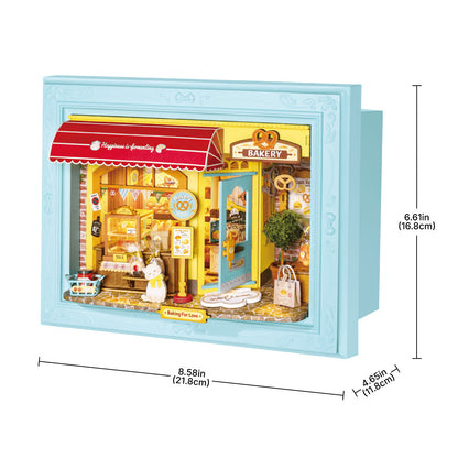 Rolife Fluffy Cat Bakery 3D Wooden Puzzle DP001 - Mô hình gỗ 3D lắp ráp có đèn LED - Rolife