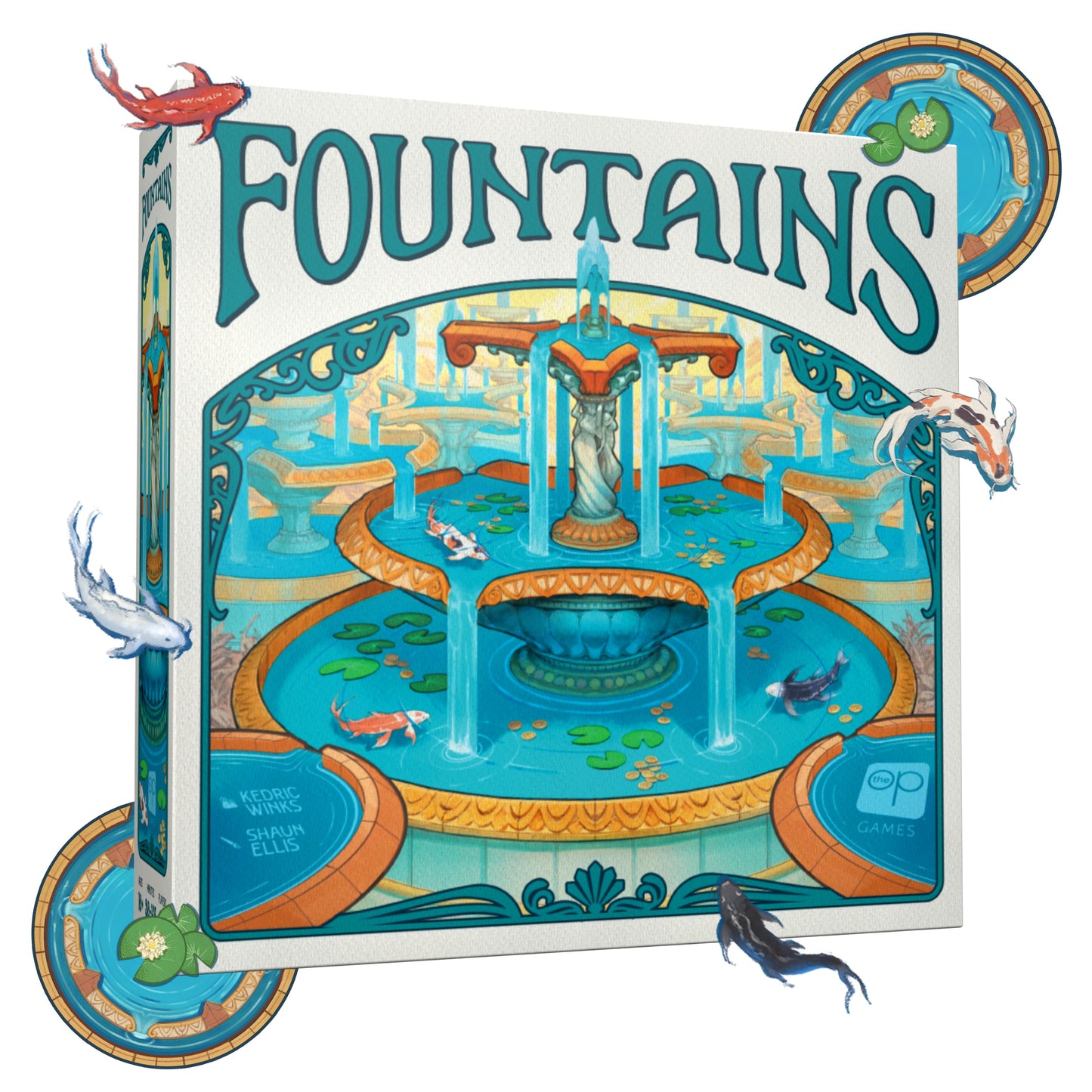 Fountains - Board Game Chiến thuật Đặt gạch Xây dựng - The Op Games