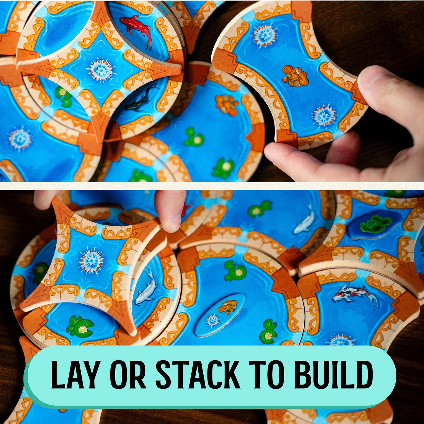 Fountains - Board Game Chiến thuật Đặt gạch Xây dựng - The Op Games