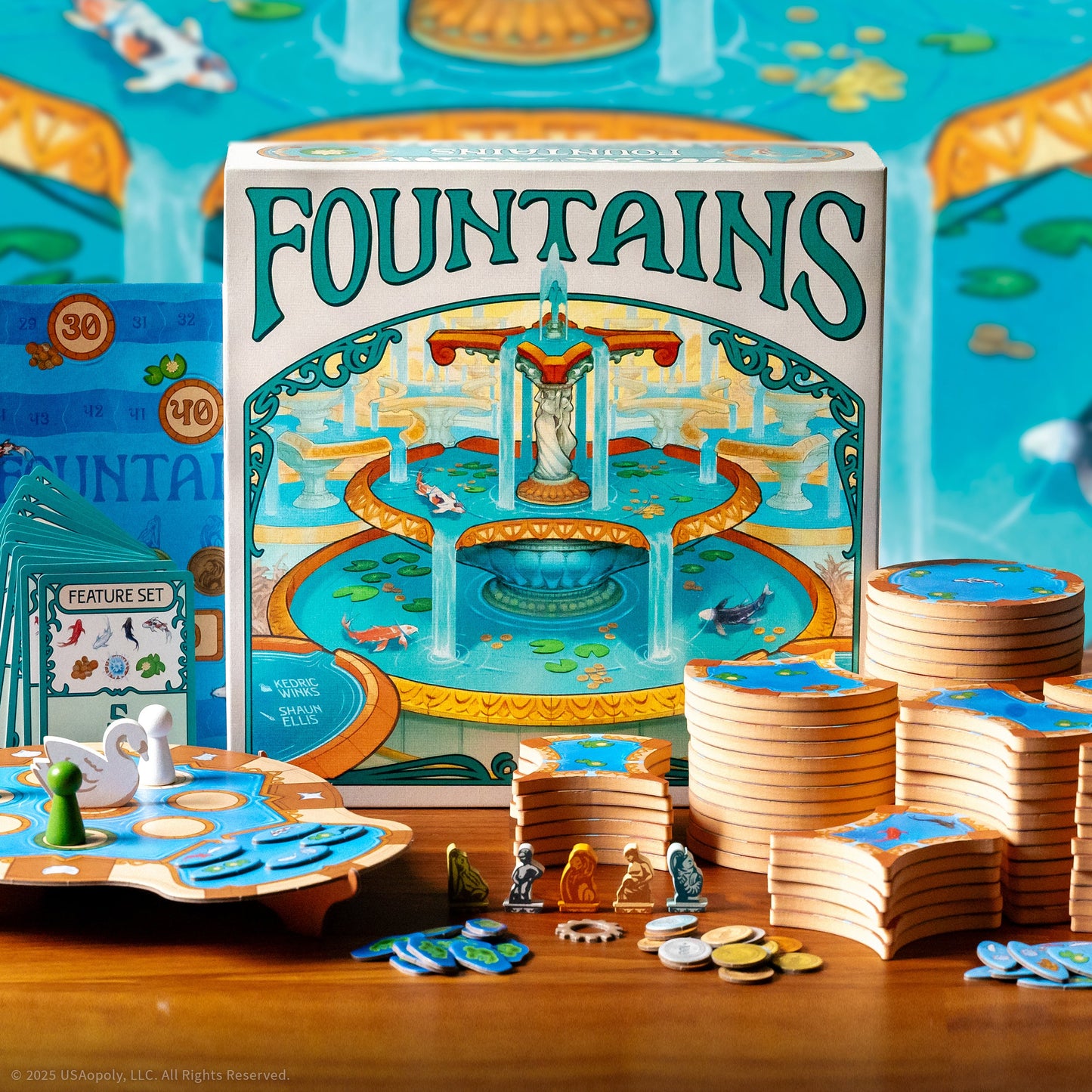 Fountains - Board Game Chiến thuật Đặt gạch Xây dựng - The Op Games