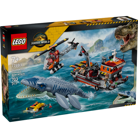 LEGO® Jurassic World Mosasaurus Dinosaur Boat Attack