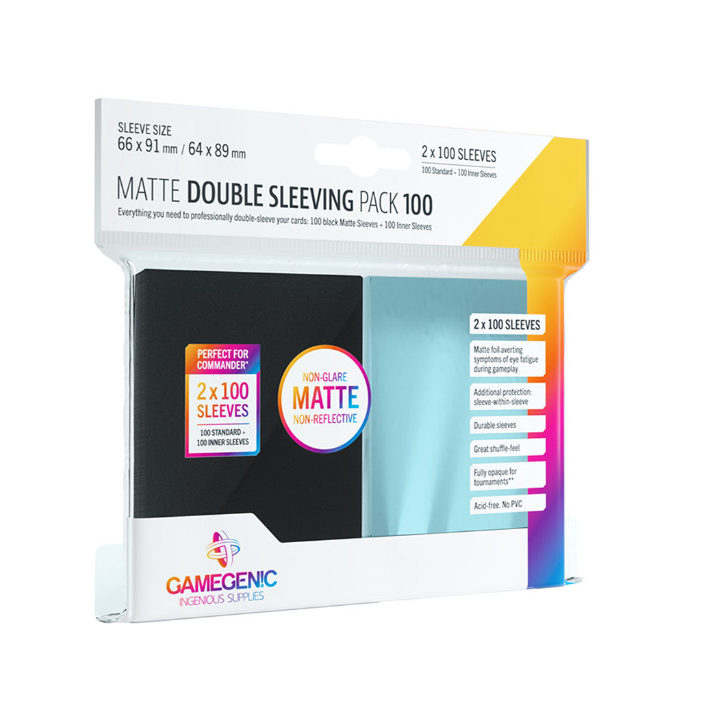 Matte Double Sleeving Pack 100 - Bộ bọc bài 2 lớp cao cấp - Gamegenic - Hình ảnh sản phẩm