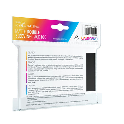Matte Double Sleeving Pack 100 - Bộ bọc bài 2 lớp cao cấp - Gamegenic - Hình ảnh chi tiết 2