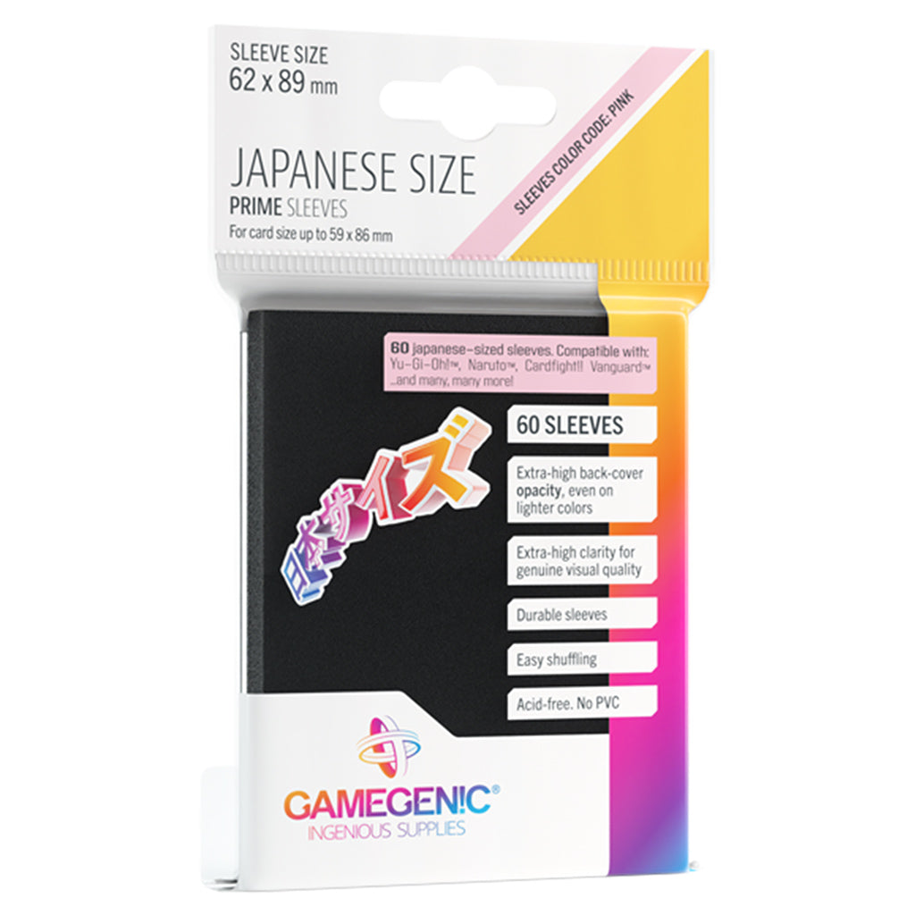 PRIME Japanese Sized Sleeves Black - Bọc bài Kích thước Nhật Bản - Gamegenic - Hình ảnh sản phẩm