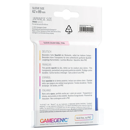 PRIME Japanese Sized Sleeves Blue - Bọc Bài Size Nhật Bản Cao Cấp - Gamegenic - Hình ảnh bổ sung 4