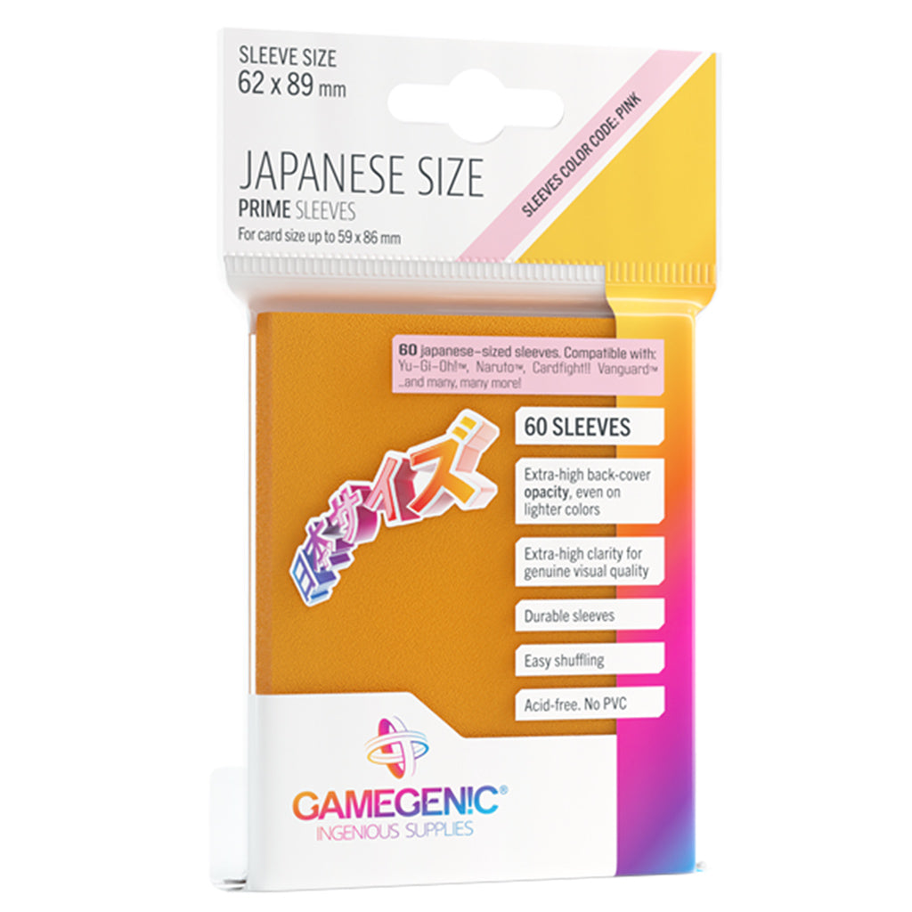 PRIME Japanese Sized Sleeves Orange - Bọc bài kích thước Nhật Bản - Gamegenic - Hình ảnh sản phẩm